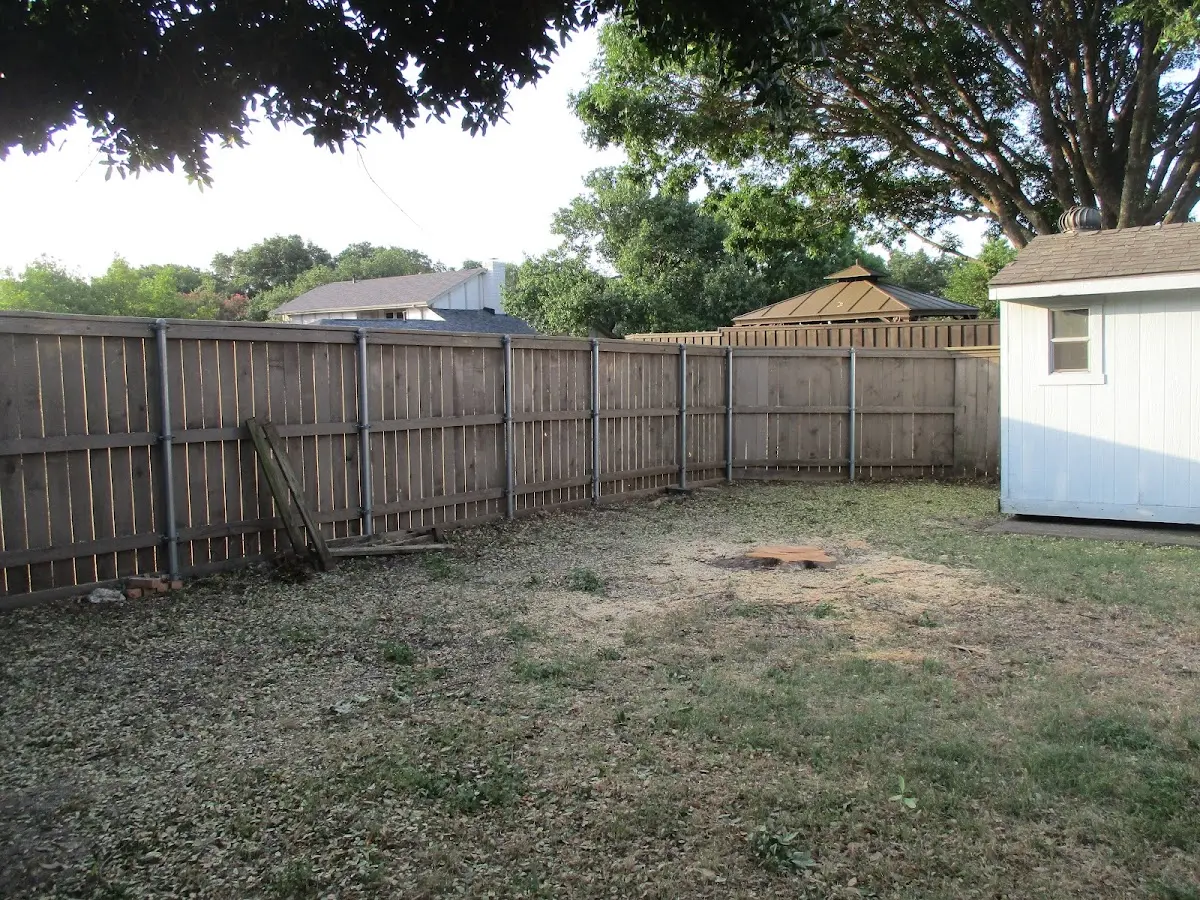 Cleared yard after professional tree removal in Depauville